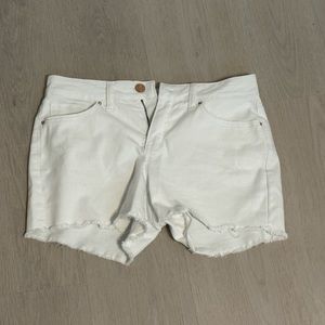 TIME AND TRU - White Jean Shorts